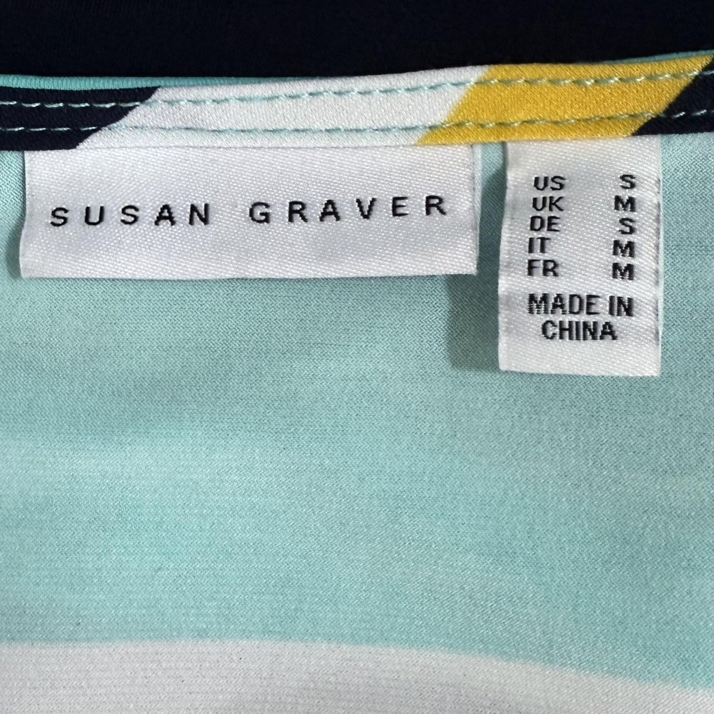 Susan Graver Top Womens Small Multicolor Beach Striped Camisole Tank Shirt - Picture 6 of 9